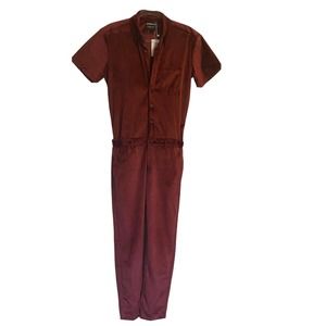 RomperJack - Velvet Jumpsuit Romper - Men’s Small - Red Wine